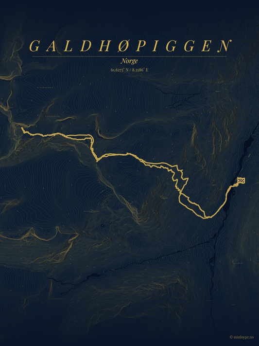 Galdhøpiggen 30x40 Midnight print