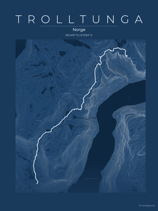 Trolltunga 30x40cm 250gm